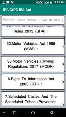 IPC CrPC IEA Act android App screenshot 10