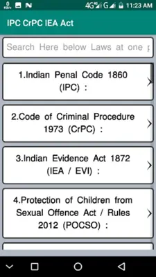 IPC CrPC IEA Act android App screenshot 11