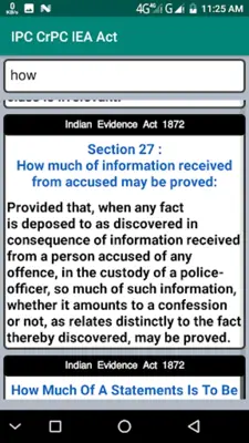 IPC CrPC IEA Act android App screenshot 3